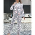 thumbnail image 3 of Defitshape Women's Long Sleeve Hooded Onesie Pajama Fuzzy Fleece Cute Winter Warm Full Zip Adult Onesies Fall Pocket Ribbed Cuffs Footless Cozy One Piece Sleepwear w/ Hood Light Pink XX-Large, 3 of 5