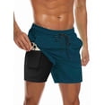 thumbnail image 3 of COOFANDY Men's Swim Trunks Quick Dry Bathing Suit with Pockets Swimwear Beach Board Short Swimsuit, 3 of 5