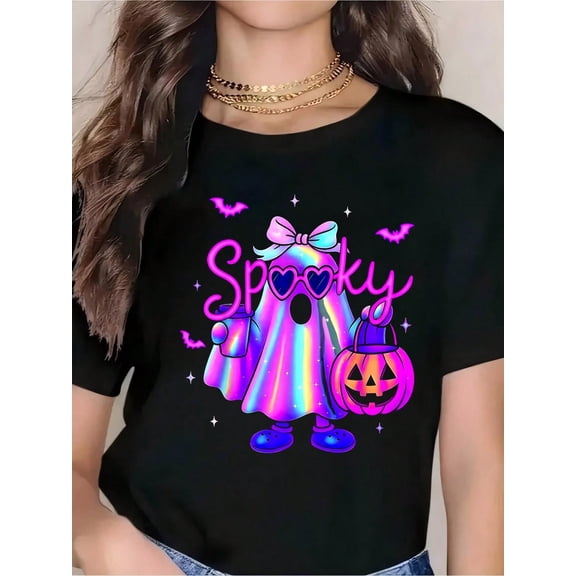 Retro Disco Spooky Funny Ghost Pumpkin Halloween TShirt