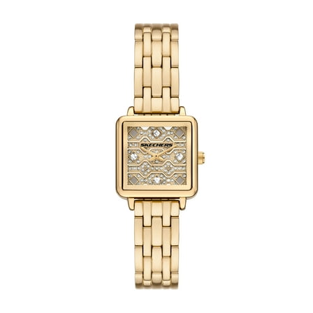 Skechers Women's Katella Analog Gold-Tone Metal Watch