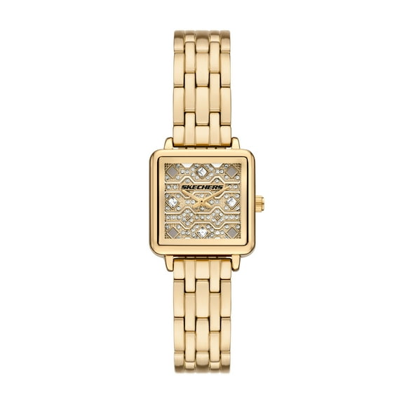 Skechers Women's Katella Analog Gold-Tone Metal Watch