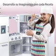 thumbnail image 4 of Kids House Cocina Master Chef White Kitchen: Cocina de Juguete para Niños, Modular Esquinada con Microondas, Lavabo, Cortinas Elegantes y Espacio de Almacenamiento Integrado, 4 of 5