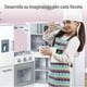 thumbnail image 4 of Kids House Cocina Master Chef White Kitchen: Cocina de Juguete para Niños, Modular Esquinada con Microondas, Lavabo, Cortinas Elegantes y Espacio de Almacenamiento Integrado, 4 of 5