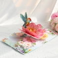 thumbnail image 6 of Unique Flower and Hummingbird Greeting Card Handmade Blessing Card with Envelope Stylish Wedding Anniversary Gift, 6 of 9
