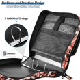 thumbnail image 4 of FORMRS Zipper Binder with Shoulder Strap 2-inch Ring 500 Sheet Capacity File Bag, Orange Floral Leopard Pattern, 4 of 5
