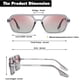 thumbnail image 5 of Gafas de sol de aviador polarizadas cuadradas para mujer y hombre, gafas de sol vintage, 5 of 5