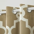 thumbnail image 4 of TOWN & COUNTRY EVERYDAY Ironwork Geo Trellis Sateen Indoor Curtains, Room Darkening Blackout, Grommet Top, Energy Efficient, 2-Pack Set, 52"x84", Taupe, 4 of 10