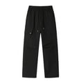 thumbnail image 2 of Men's Cargo Pants Trousers Joggers, Relaxed Fit Elastic Waist Drawstring Multi-Pockets, Stretchy Lightweight Breathable Quick Dry, Casual Daily Hiking Work Outdoor Travel,, 2 of 7