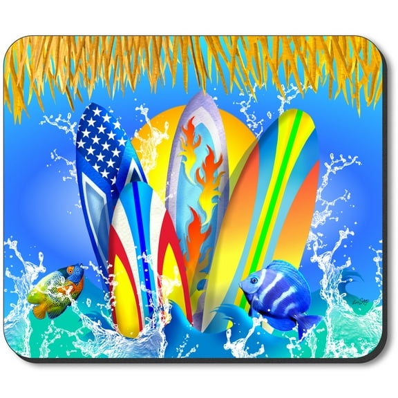 Art Plates brand Mouse Pad - Giants Football Colors Chevron