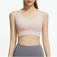 thumbnail image 2 of Women's Built-In Bra Yoga Crop Top - Comfortable Stretchy Active & Casual Wear, 2 of 6