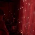 thumbnail image 7 of Bailu 2 Panels Stars Blackout Curtains for Bedroom Girls Kids Baby Window Curtain Double Layer Star Cut Out Aesthetic Living Room Decor Wall Home Decorations Curtain,W52 x L72 Inches,Pink, 7 of 7