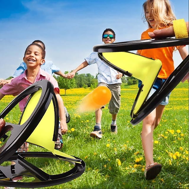 Fiudx Raqueta de Agarre Manual, Diseño de Elasticidad Ajustable, Plástico Abs Duradero, Tela Impermeable, Diversión para Exteriores E Interiores, Ideal para Toda La Familia, Tablero Deslizante Fácil