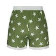 thumbnail image 4 of GZWYHT Running Shorts Shorts for Women Women's Fashion Casual Star Pattern Print Casual Elastic Waist Shorts Lounge Pants Women Cotton Shorts Green XXL, 4 of 4
