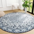 thumbnail image 2 of TWINNIS Round Boho Rug for Living Room Persian Rug Vintage Round Area Carpet for Bedroom,Blue,5'x5', 2 of 7