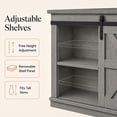 thumbnail image 4 of Vineego 58 Inch Farmhouse TV Stand and Entertainment Center for Televisions,with Sliding Barn Doors and Storage Cabinets,Gray, 4 of 8