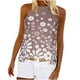 thumbnail image 1 of Mujeres Casual Impreso Sin Mangas Halter Sin Tirantes Cuello Redondo Jersey Blusa Tops Wmkox8yi  bvn3717, 1 of 8