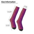 thumbnail image 5 of Haiem Leopard Neon Rainbow Gradient Socks, Funny Novelty Crazy Design Cotton Socks Sports Socks Knee High Socks For Men, Women,1Pairs - Gift For Working Friends, 5 of 9