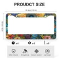 thumbnail image 3 of Folk Art Illustrations Sunflowers License Plate Frames 2 Pack Sunflowers Summer Flower Standard Car Tag Cover Holder Fits All Car 2 Holes Aluminum Metal License Plate Cover, 3 of 6
