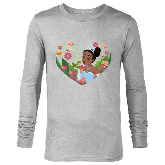 Disney Princess Tiana Heart Kiss - Long Sleeve T-Shirt for Men – Customized-Athletic Heather