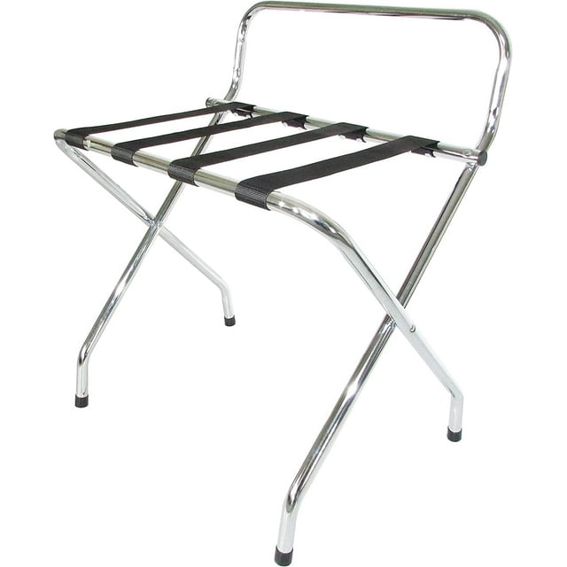 USTECH Luggage Rack DIY X-Shape with Nylon Straps and High Back Support | Durable Suitcase Rack for Guest Room, Bedroom & Entryway | Heavy Duty and Foldable Luggage Rack Stand for Suitcases