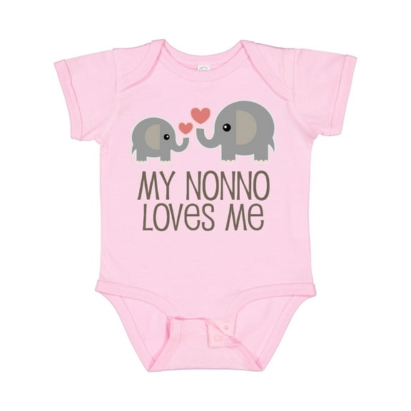Inktastic My Nonno Loves Me Grandson Boys or Girls Baby Bodysuit