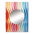 thumbnail image 2 of Designart "Delirium of Straight Lines in Op Art III" Modern Mirror Wall Decor - Modern Multi-Color Abstract Large Mirror For Wall Art Decor - 32" x 24" Inch, 2 of 5
