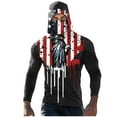 thumbnail image 2 of Viluyesy Mens Sun Shirt UV Protection with Face Mask, Printed Quick Dry Breathable Rash Guard Long Sleeve Shirt B Black L, 2 of 6
