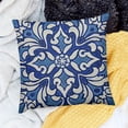 thumbnail image 2 of BANET  Moroccan Tile Pillow Cover Traditional Floral Cobalt Blue Waist Lumbar Throw Pillow case Cushion Cover for Sofa Home Decorative White, 2 of 5