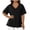 Black, variant on Oversized Tshirts for Women Side Slit Half Sleeve Summer Tops Elbow Length V Neck T Shirts Loose Fit Dressy Blouses