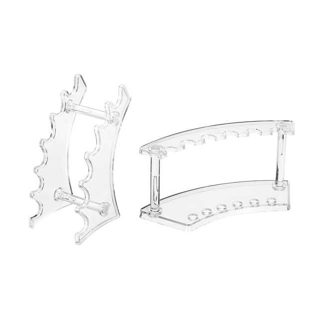Soporte para bolígrafos de 4 piezas, soporte de exhibición para bolígrafos de 6 ranuras, soporte vertical y horizontal para bolígrafos de cejas transparente