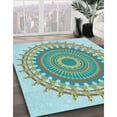 thumbnail image 2 of Ahgly Company Indoor Square Patterned Dinosaur Green Area Rugs, 8' Square, 2 of 6