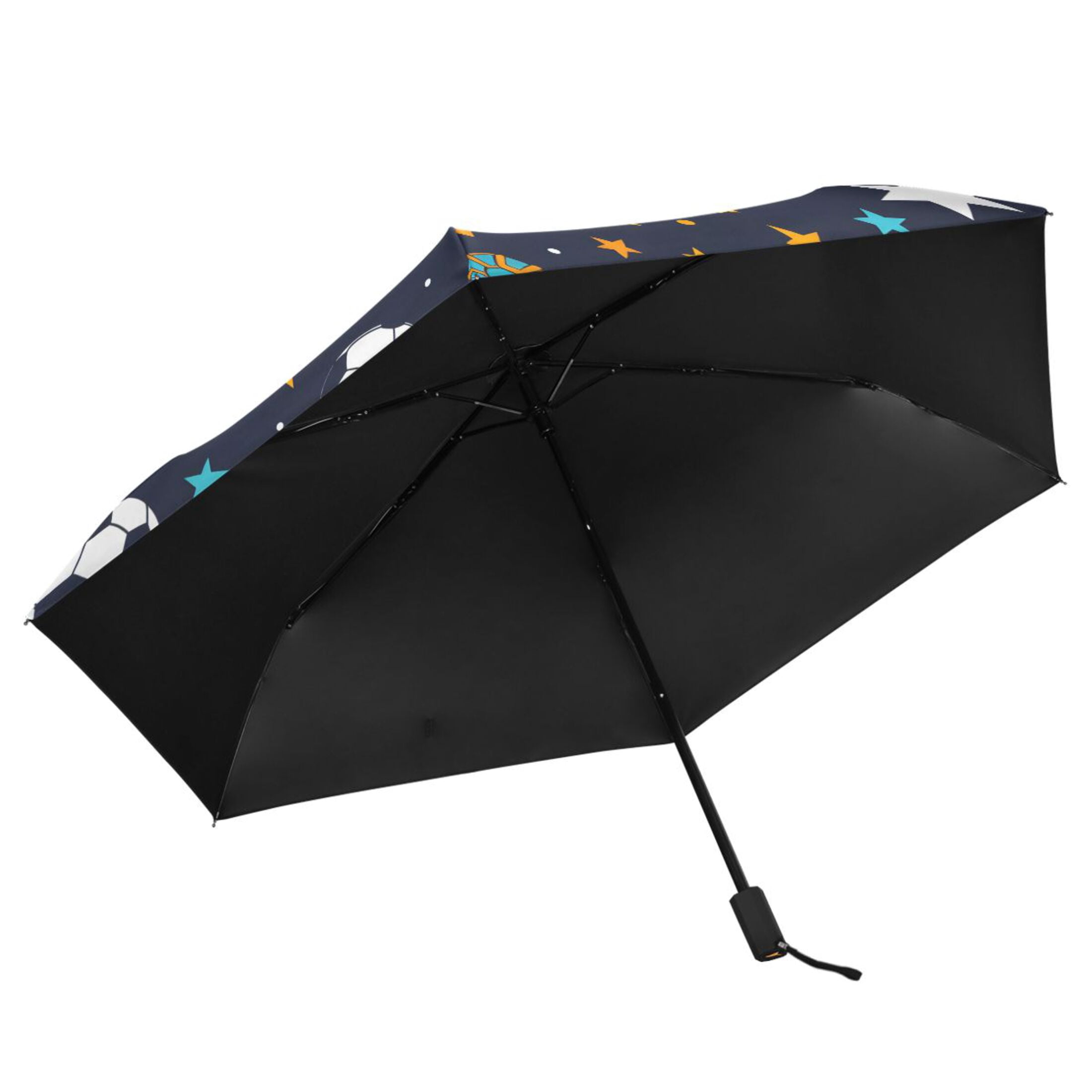 Footballs Star Rugby Compact Sun Umbrella Windproof Travel Umbrellas for Rain Strong Portable UV Protection