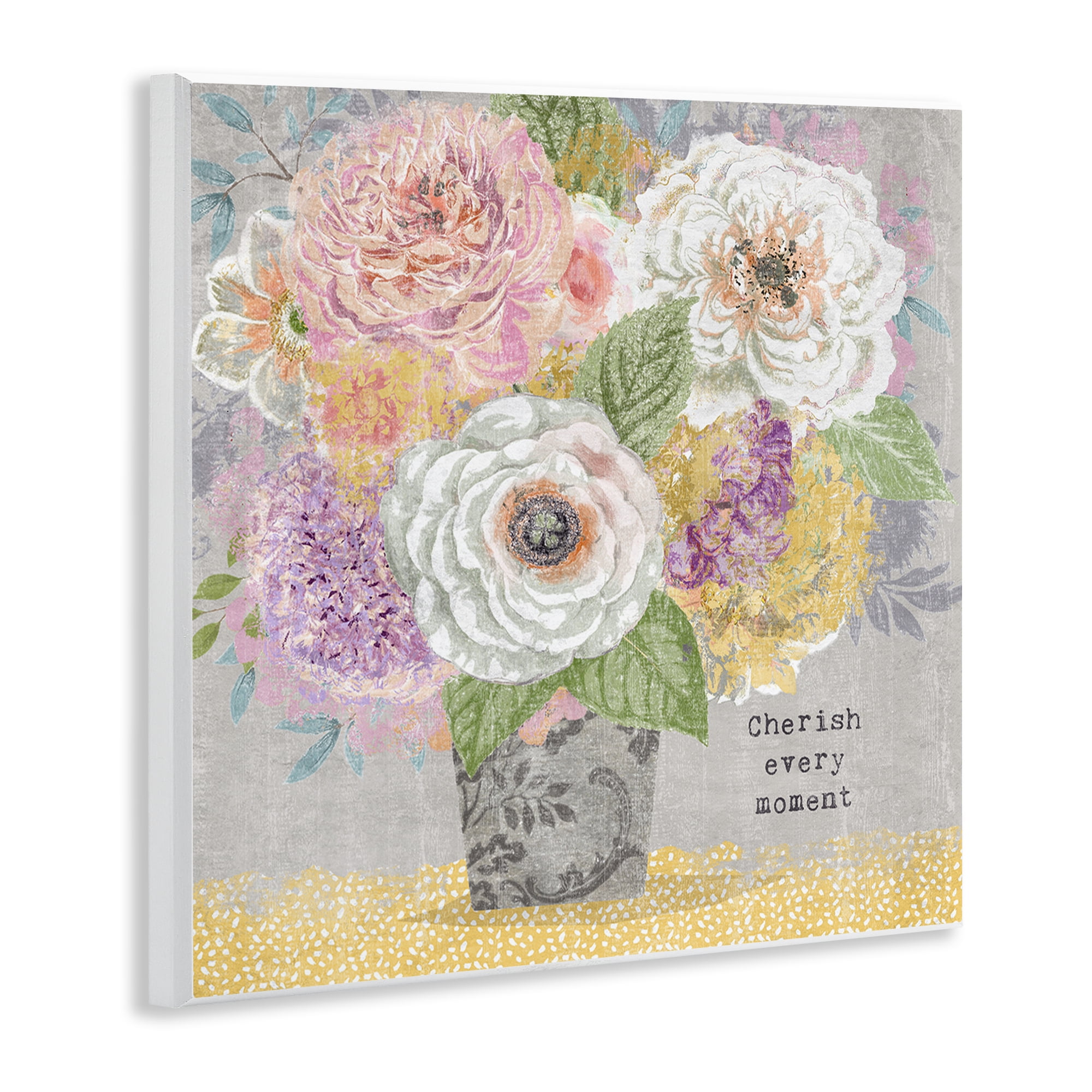 Stupell Industries Cherish Every Moment Inspiration Wall Plaque Art, design by Suzanne Nicoll