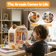 Contixo CM1 Capybara Tabletop Claw Machine for Kids, Mini Arcade Prize Grabber with Lights, Music & Toys, Brown