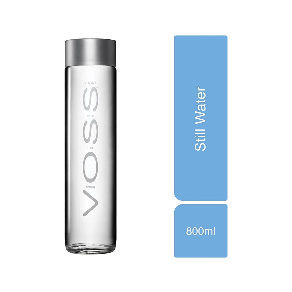 Voss Natural Spring Still GLASS Bottled Water, Refreshing taste 800 ml / 27 fl oz (Pack of 5)