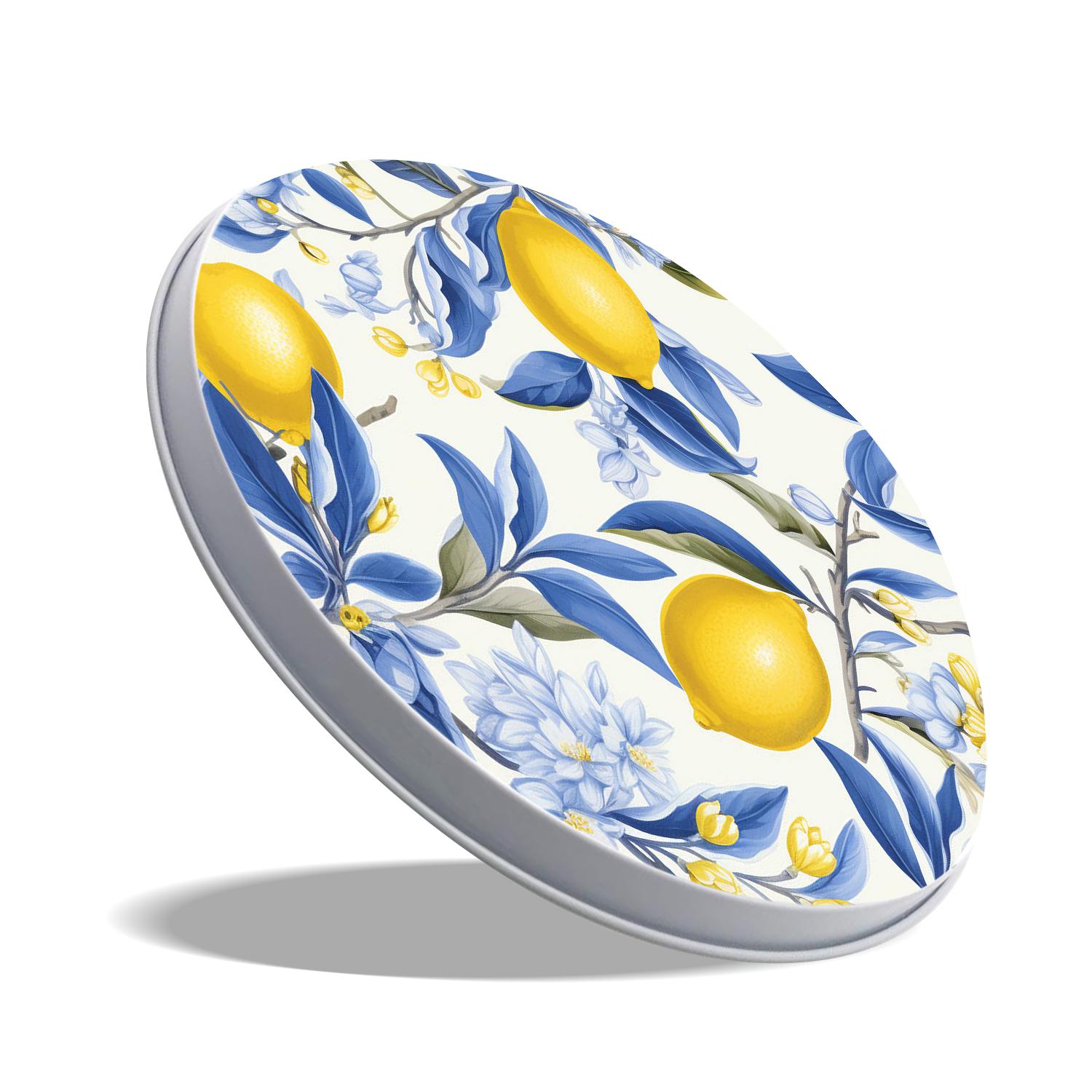 Stove Burner Covers 4 Pcs for ,Sicilian style watercolor lemons Graceful Design, Round Gas Stove Burner Cover 8Inch And 10Inch
