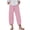 Pink, variant on WIZUTIZ Work Pants for Women Comfy Relaxed Baggy Wide Leg Dress Pants Spandex Elastic High Waist 7/8 Length Palazzo Pants Solid Asymmetrical Cropped Slacks Pants for Lady Office Beach Brown