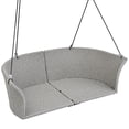 thumbnail image 5 of 51.9" 2-Person Hanging Seat, Modern Swing Chair with Wicker Braid, 4 Pillows and Cushion, Cozy Woven Swing Chair for Backyard, Porch, Garden, Gray, 5 of 9