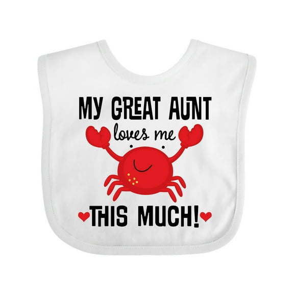 Inktastic My Great Aunt Loves Me Boys or Girls Baby Bib