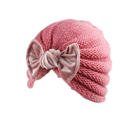 

Baby Girl Solid Pleuche Bow Knitted Hair Accessories