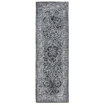 SAFAVIEH Marquee Jone Medallion Runner Rug, Black/Ivory, 2'6" x 8'