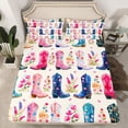 thumbnail image 2 of Manfei Adults Female Western Cowgirl Boots Twin Sheet Sets 3pcs,Chic Floral Flowers Twin Fitted Sheet Microfiber,Exotic Style Breathable Flat Sheet,Super Cozy Room Decor, 2 of 7