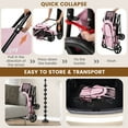 thumbnail image 6 of Gymax 4-in-1 Double Pet Stroller w/ Detachable Carrier Travel Carriage for Cats Pink, 6 of 8