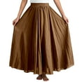 thumbnail image 4 of Elegant Flowy Women's High Waist Skirt Boho Maxi Long Skirt with Elastic Waist for Daily Wear and Party, 4 of 6