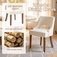 thumbnail image 2 of ClinQ Dining Chair,Morden Wood Leg Upholstered Kitchen Chair Set of 4, Beige-Walnut Leg, 2 of 7