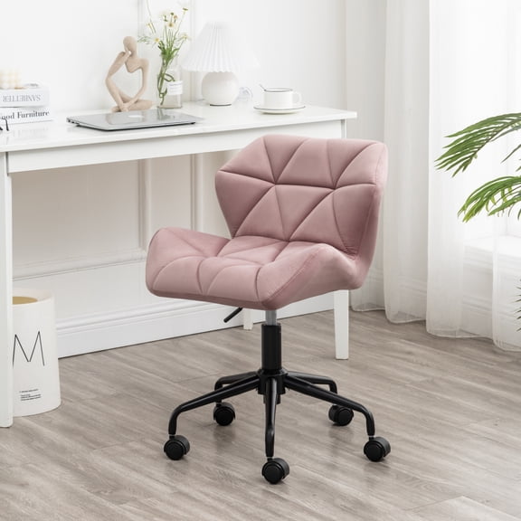 Newboti Furniture Eldon Diamond Tufted Adjustable Swivel Office Chair, Mauve BN.3101