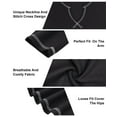thumbnail image 5 of CASSIE LIZ Womens Plus Size Tops 2X Long Sleeve Shirts Fall V Neck Black Tunics Fashion Loose Fit Tee Waffle Knit Winter Blouses Casual Pullovers 2XL 18W 20W, 5 of 6