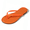 Orange, variant on Women's Wide Width Flip Flops - Comfortable Slip-On Sandals with Toe Post Design, Trendy Minimalist Beach Shoes for Summer Walking