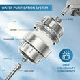 thumbnail image 3 of 30-Stage Shower Water Filter with 2 Cartridges – Universal High Output Showerhead Filter for Hard Water, Removes Chlorine, Fluoride, Heavy Metals – Easy Installation for Bathroom Use, 3 of 5