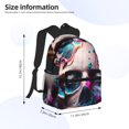 thumbnail image 4 of Gaeub Modern Abstract Colorful Skull B School Backpack Waterproof Bookbag for Men Women College High School Bags, 4 of 8